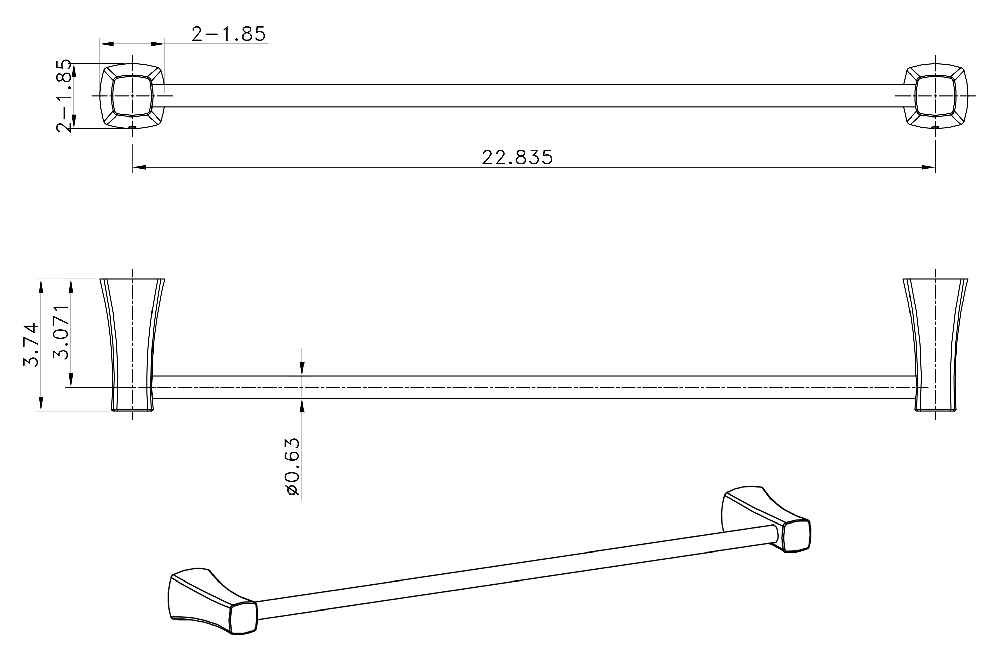 Single Rod And Multi-Rod Towel Rack Accessory Set
