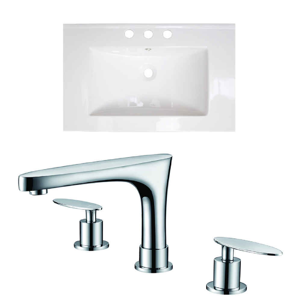 23.75-in. W 3H8-in. Ceramic Top Set In White Color