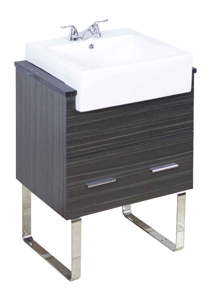 20.25-in. x 19-in. Rectangle Bathroom Vessel Sink White Enamel Glaze