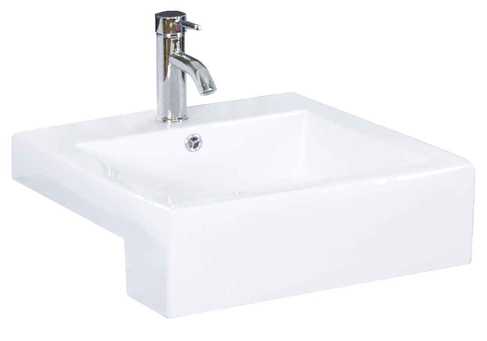 20.25-in. x 19-in. Rectangle Bathroom Vessel Sink White Enamel Glaze