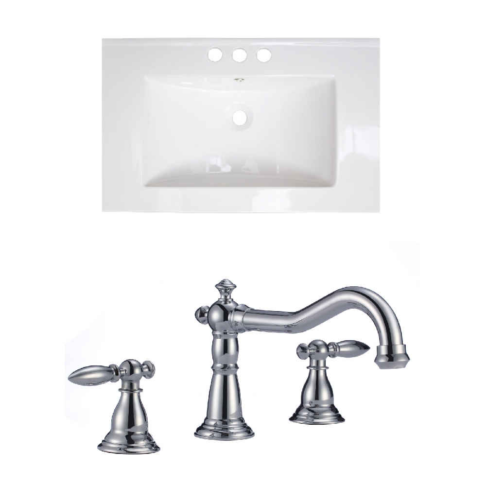 30-in. W 3H8-in. Ceramic Top Set In White Color
