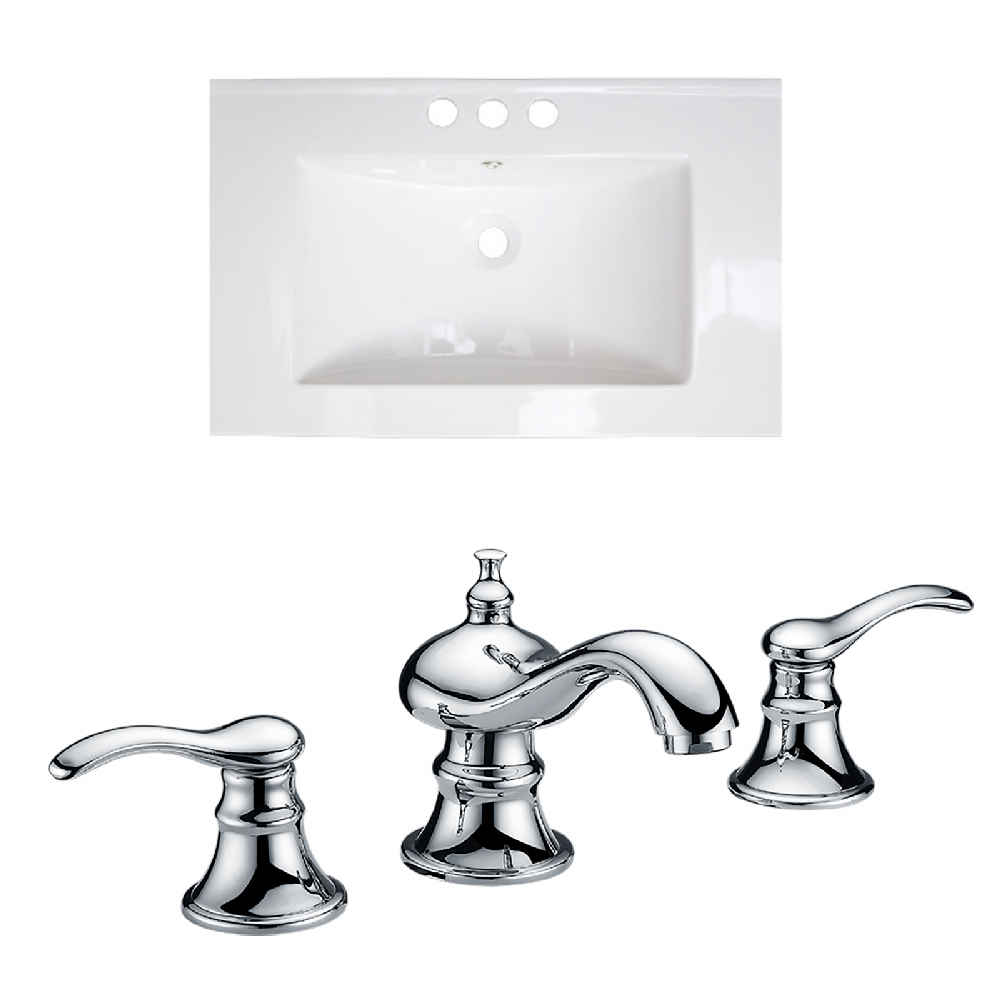 21-in. W 3H8-in. Ceramic Top Set In White Color