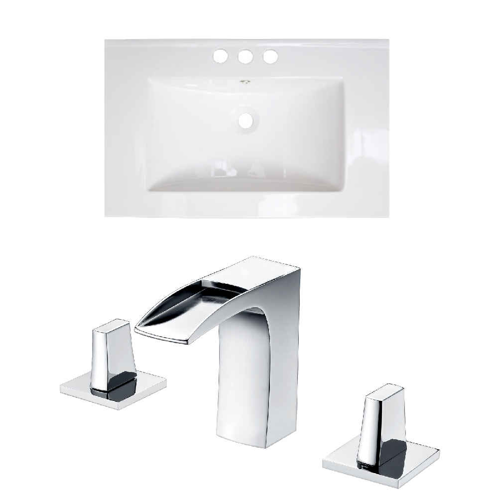 21-in. W 3H8-in. Ceramic Top Set In White Color