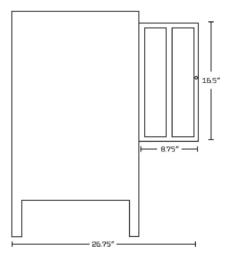 23.75-in. W Floor Mount White Vanity Set For 1 Hole Drilling Black Galaxy Top Biscuit UM Sink