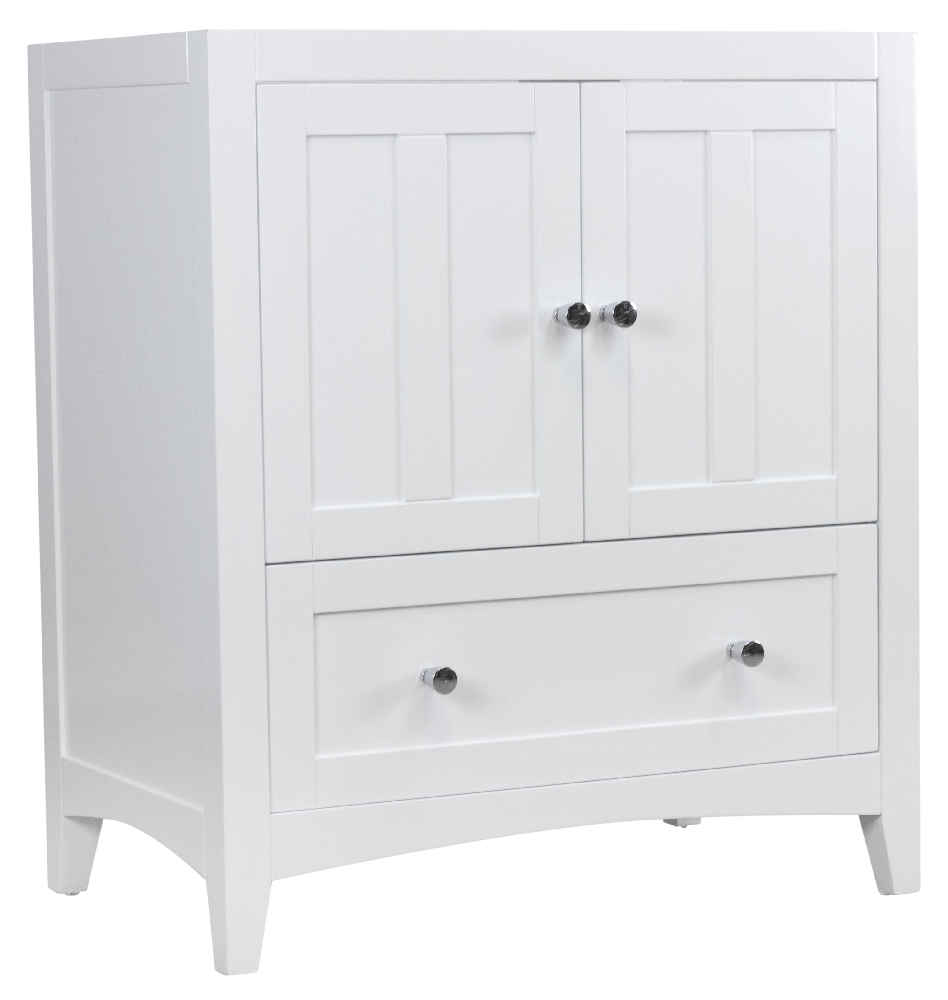 30.5-in. W Floor Mount White Vanity Set For 1 Hole Drilling Black Galaxy Top White UM Sink