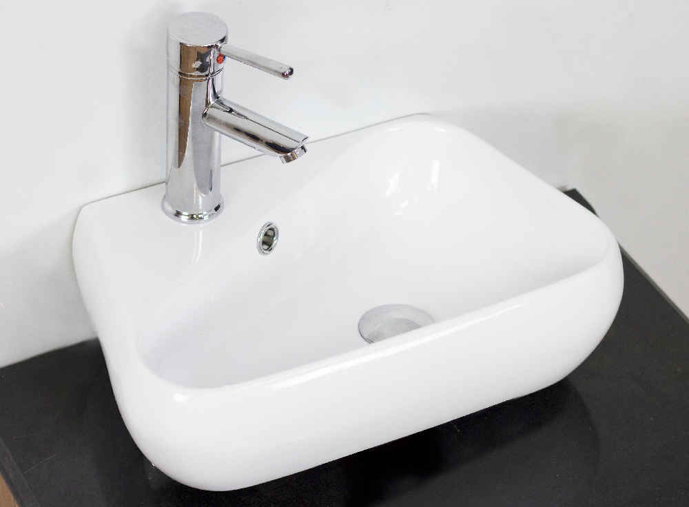 17.5-in. x 11-in. Unique Bathroom Vessel Sink White Enamel Glaze