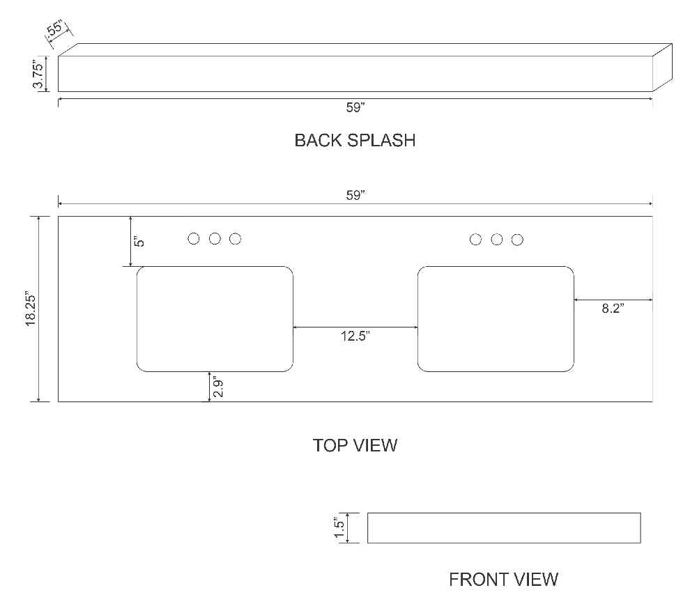 59-in. W Floor Mount White Vanity Set For 3H4-in. Drilling Bianca Carara Top White UM Sink