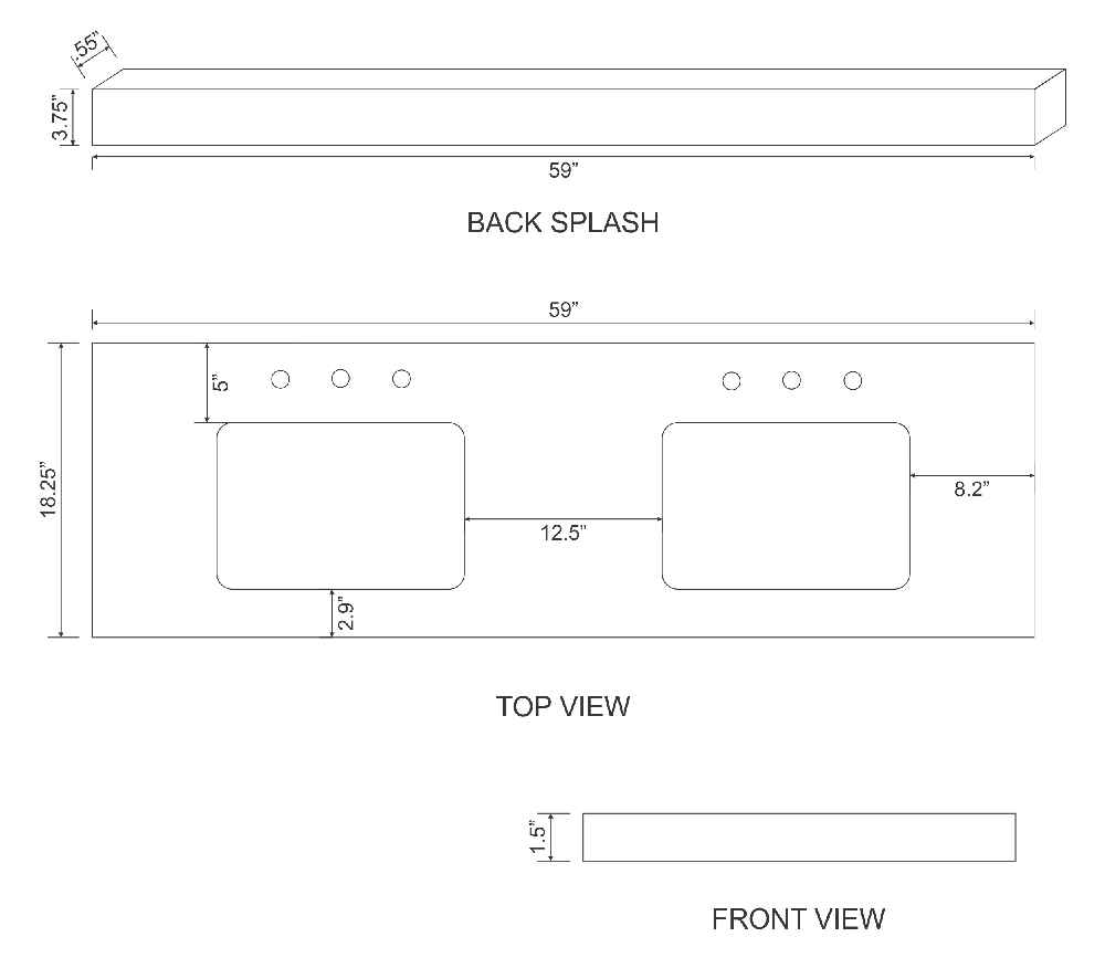59-in. W Floor Mount White Vanity Set For 3H8-in. Drilling Bianca Carara Top Biscuit UM Sink