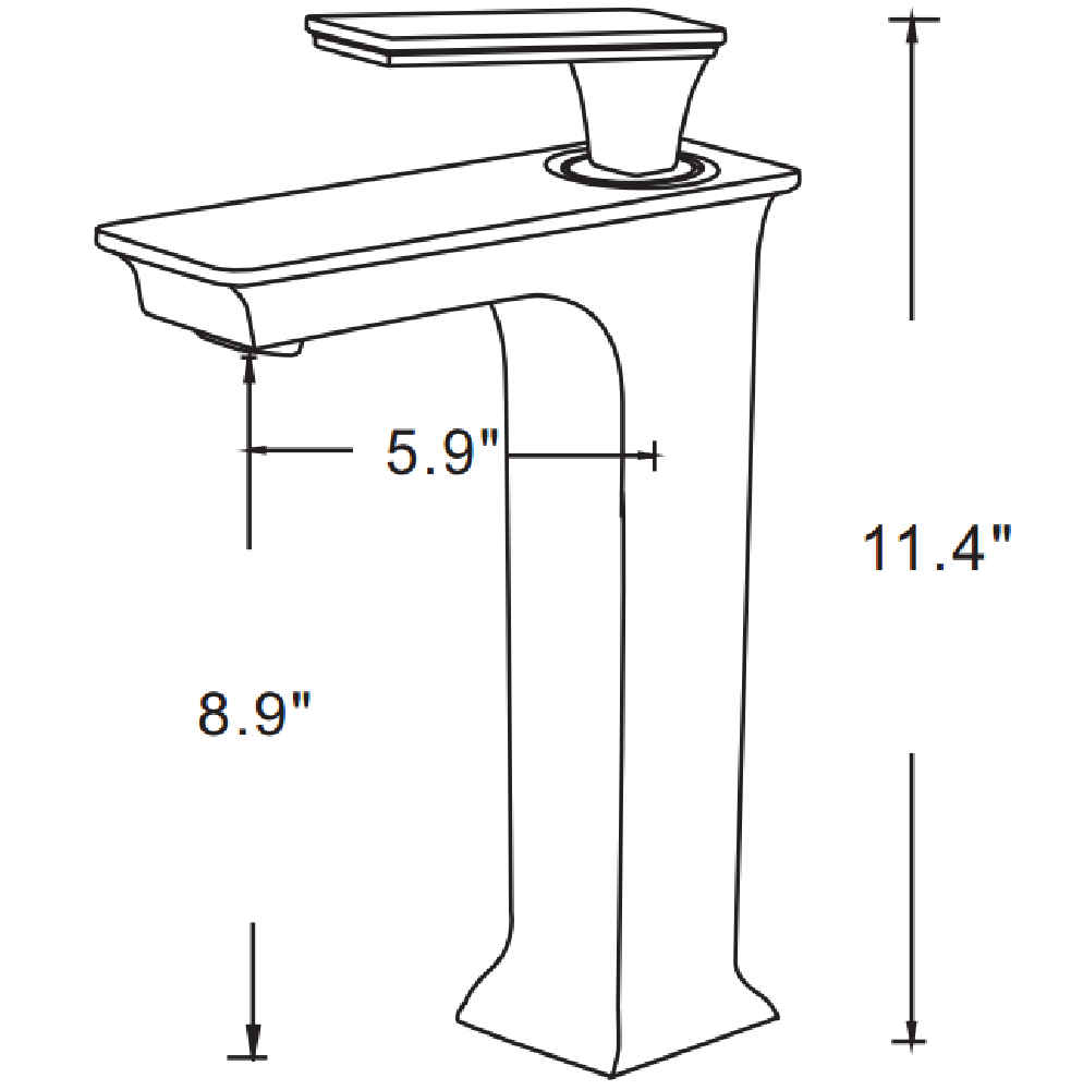 12-in. x 9-in. Rectangle Bathroom Vessel Sink Set White Enamel Glaze