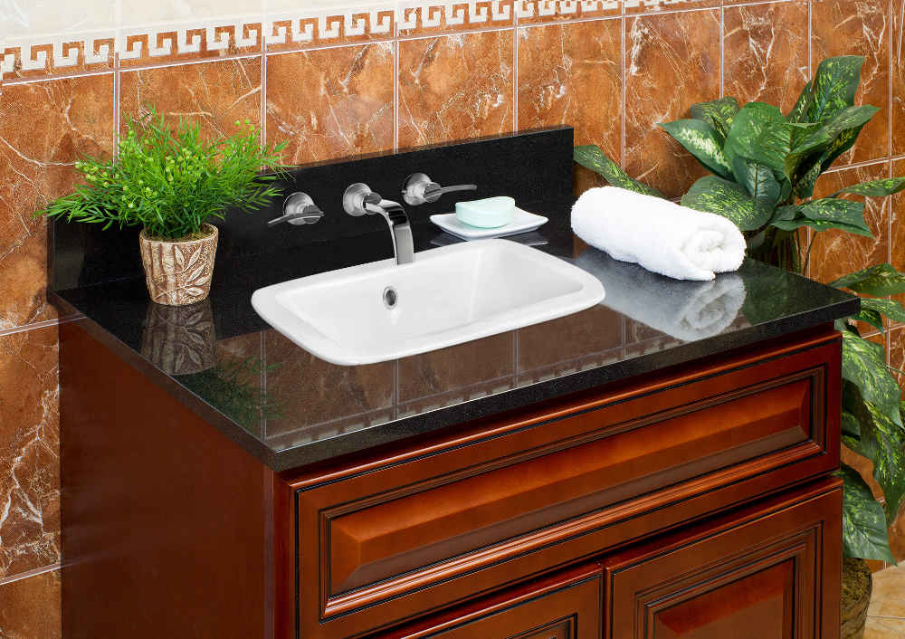 21.75-in. x 16-in. Rectangle Bathroom Vessel Sink White Enamel Glaze