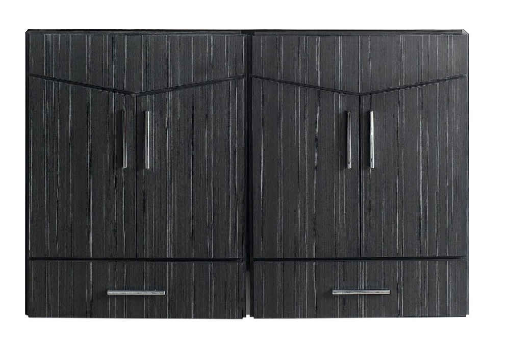 46-in. W 18-in. D Modern Wall Mount Plywood-Melamine Vanity Base Set Only In Dawn Grey