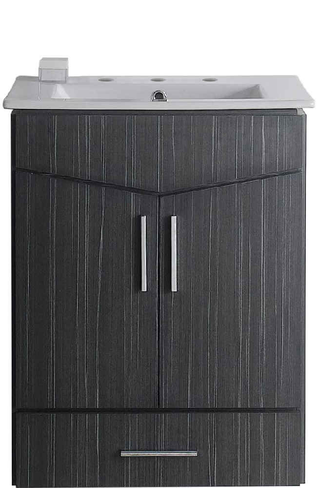 23.75-in. W Wall Mount Dawn Grey Vanity Set For 3H8-in. Drilling