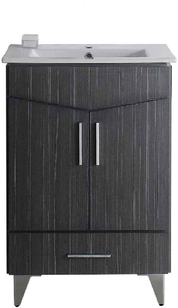 23.75-in. W Floor Mount Dawn Grey Vanity Set For 1 Hole Drilling 