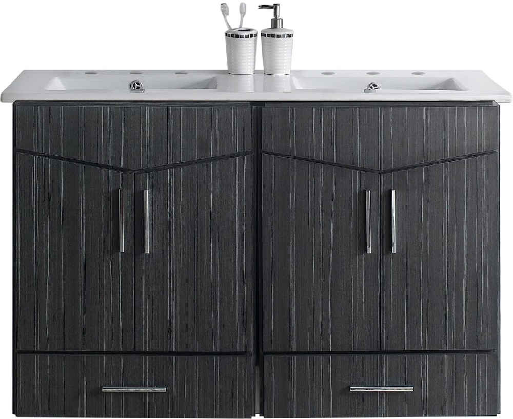 48-in. W Wall Mount Dawn Grey Vanity Set For 3H8-in. Drilling 
