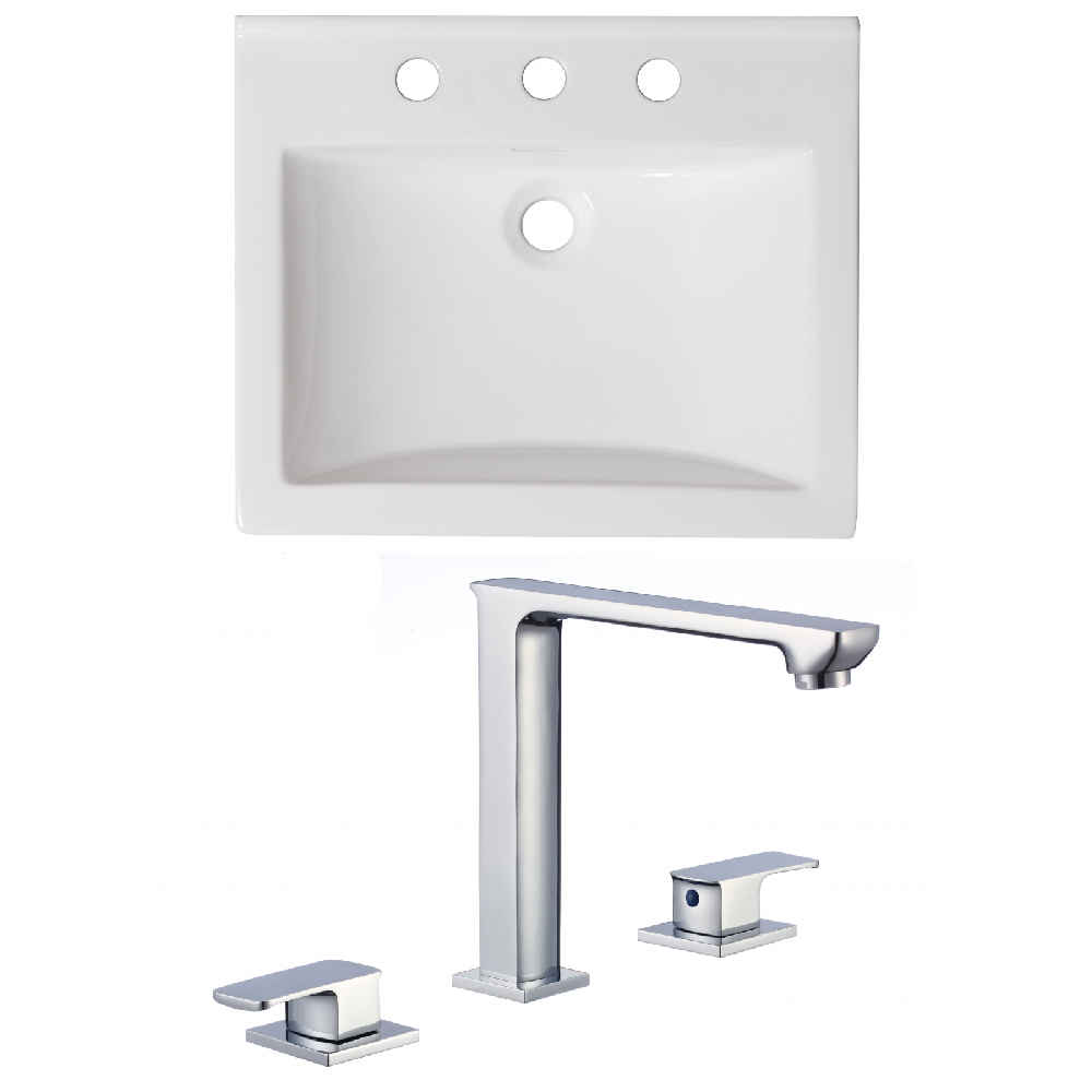 21-in. W 3H8-in. Ceramic Top Set In White Color
