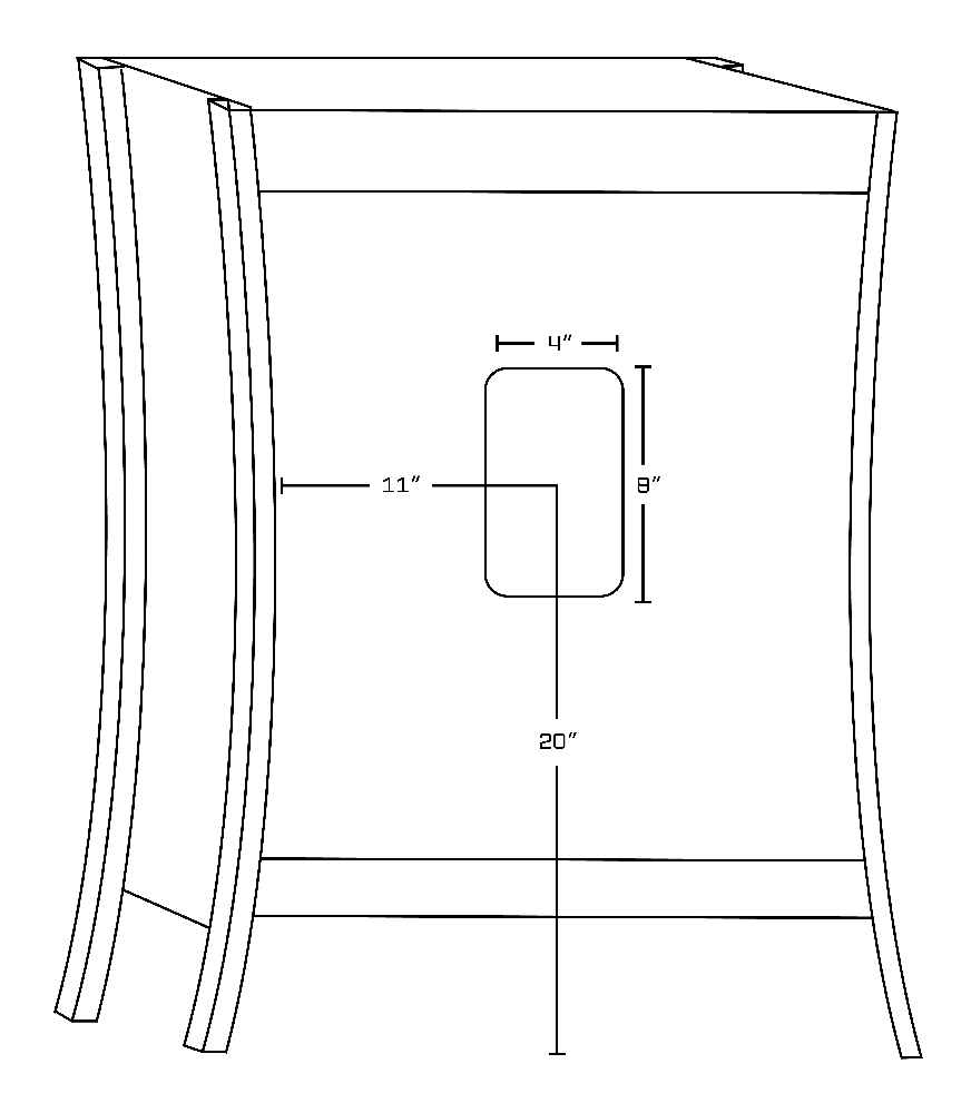 23.75-in. W Floor Mount White Vanity Set For 3H8-in. Drilling 