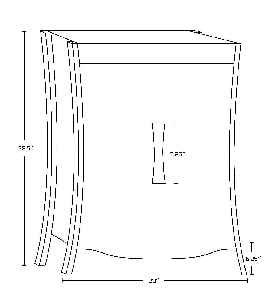 23.75-in. W Floor Mount White Vanity Set For 3H8-in. Drilling 