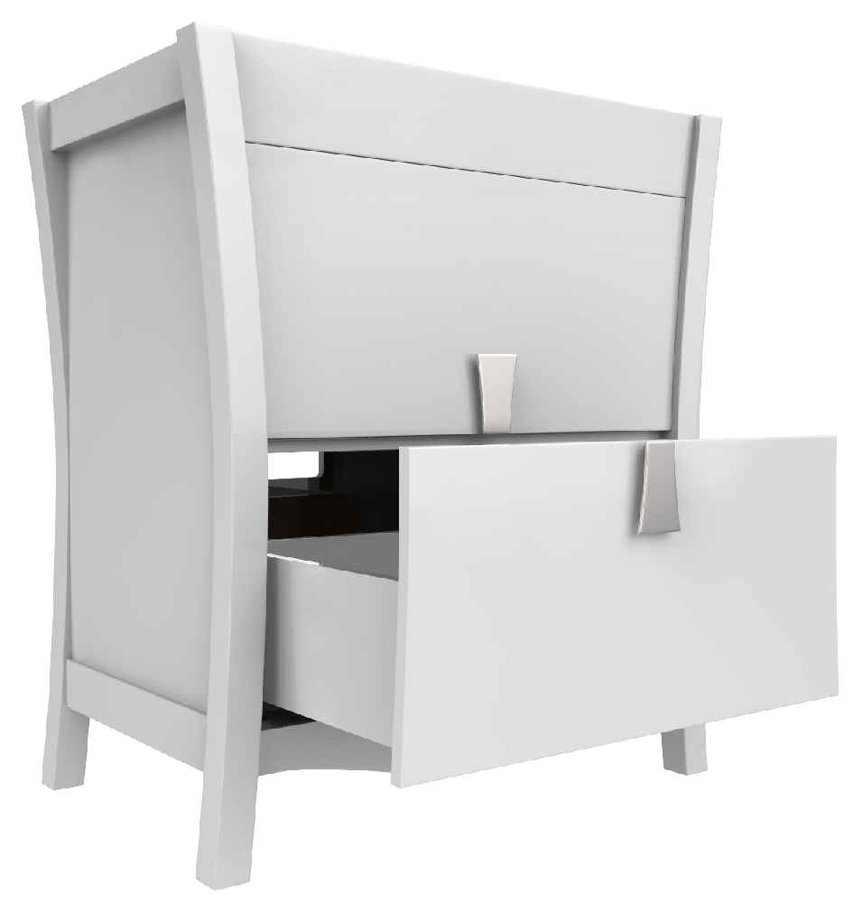 30-in. W Floor Mount White Vanity Set For 1 Hole Drilling 