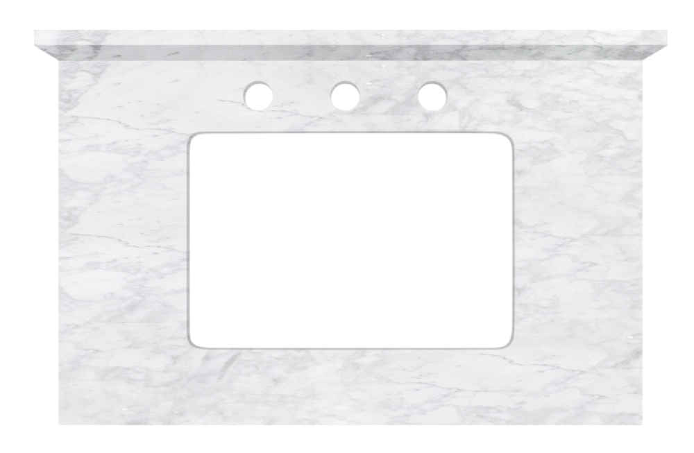 30.5-in. W Floor Mount White Vanity Set For 3H8-in. Drilling Bianca Carara Top White UM Sink