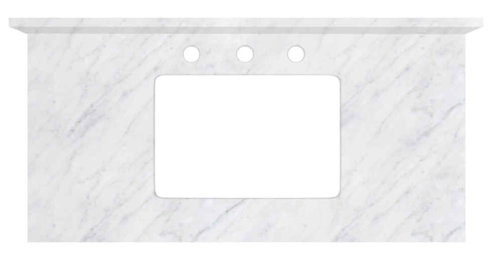36-in. W Floor Mount White Vanity Set For 3H8-in. Drilling Bianca Carara Top White UM Sink