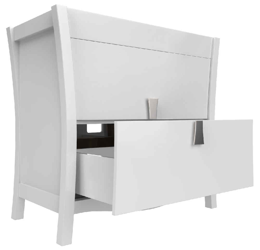 36-in. W Floor Mount White Vanity Set For 3H8-in. Drilling Bianca Carara Top White UM Sink