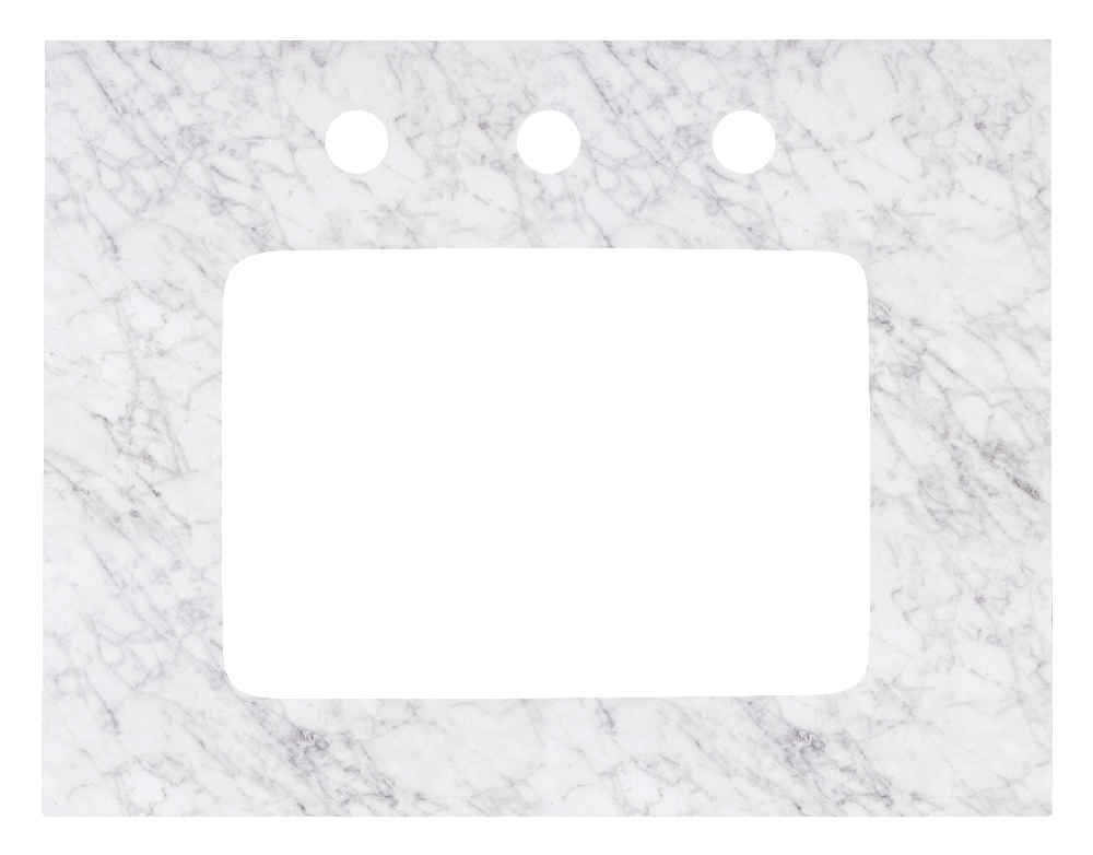 23.75-in. W Wall Mount Dawn Grey Vanity Set For 3H8-in. Drilling Bianca Carara Top White UM Sink
