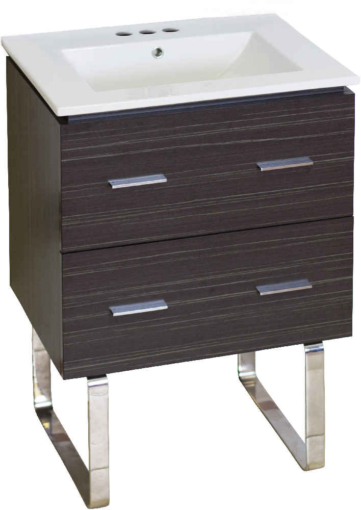 23.75-in. W Floor Mount Dawn Grey Vanity Set For 3H4-in. Drilling 