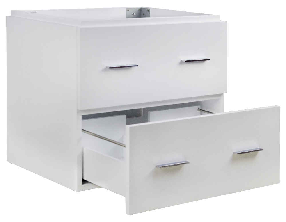 23.75-in. W Wall Mount White Vanity Set For 3H4-in. Drilling Bianca Carara Top Biscuit UM Sink