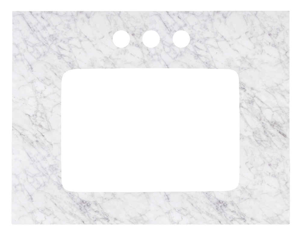 23.75-in. W Floor Mount White Vanity Set For 3H4-in. Drilling Bianca Carara Top White UM Sink