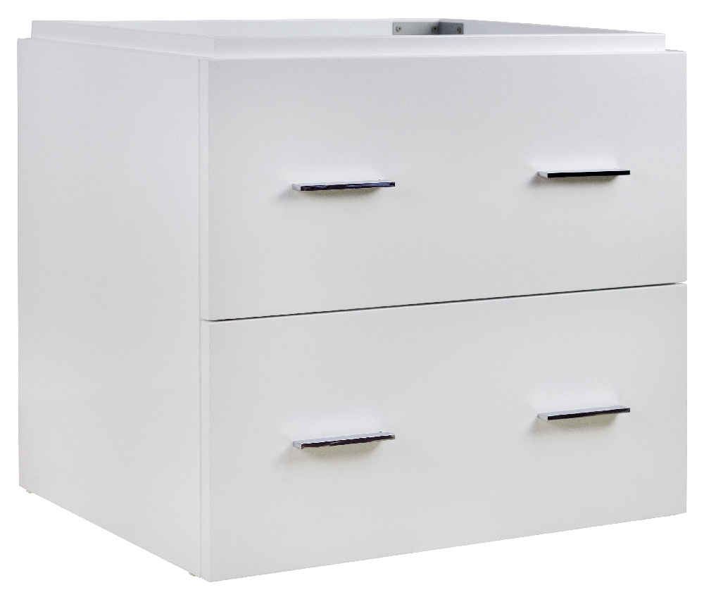 23.75-in. W Floor Mount White Vanity Set For 3H8-in. Drilling Black Galaxy Top Biscuit UM Sink