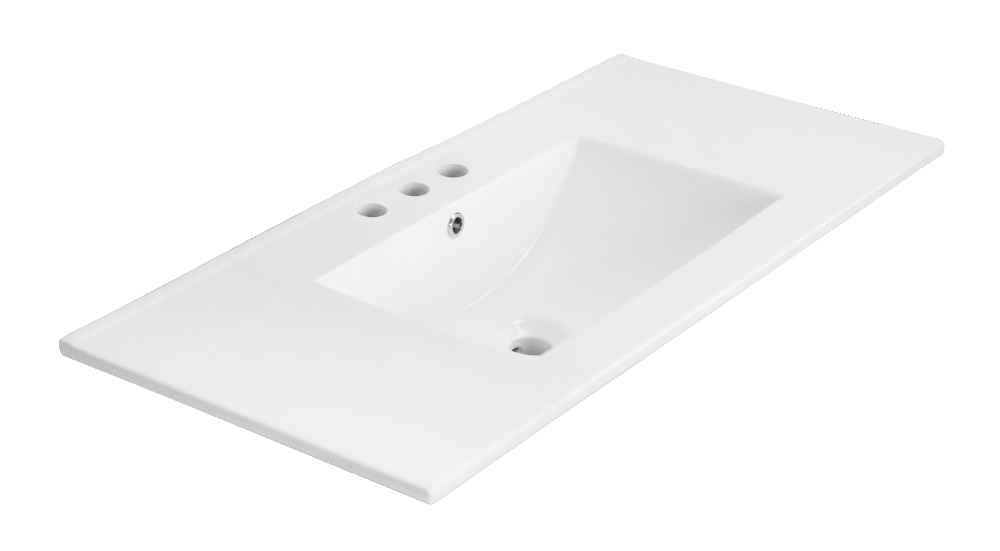 35.5-in. W Wall Mount Dawn Grey Vanity Set For 3H4-in. Drilling 