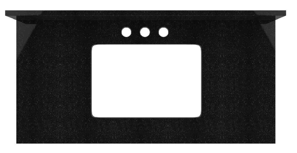 36-in. W Wall Mount Dawn Grey Vanity Set For 3H4-in. Drilling Black Galaxy Top White UM Sink