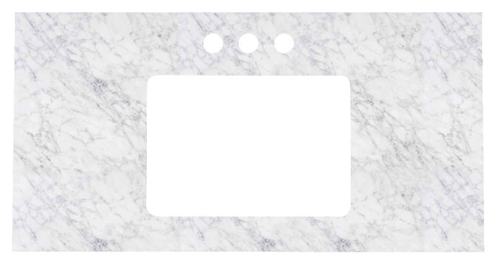 36-in. W Floor Mount White Vanity Set For 3H4-in. Drilling Bianca Carara Top White UM Sink