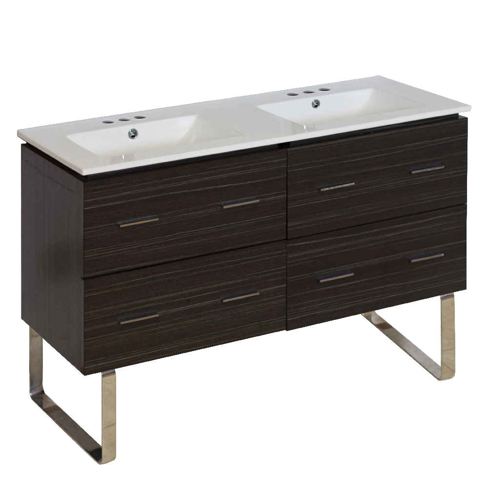 48-in. W Floor Mount Dawn Grey Vanity Set For 3H4-in. Drilling 