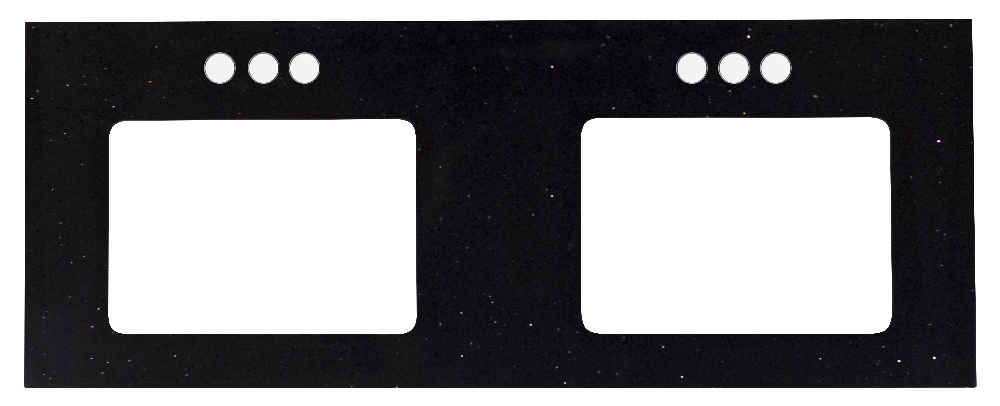 47.5-in. W Floor Mount Dawn Grey Vanity Set For 3H4-in. Drilling Black Galaxy Top White UM Sink