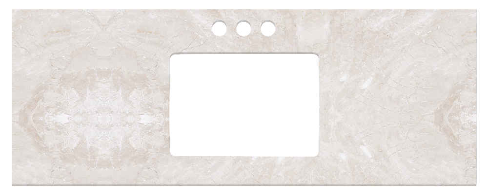 30.5-in. W  18.75-in. D Stone Top In Beige Color For 3H4-in. Faucet