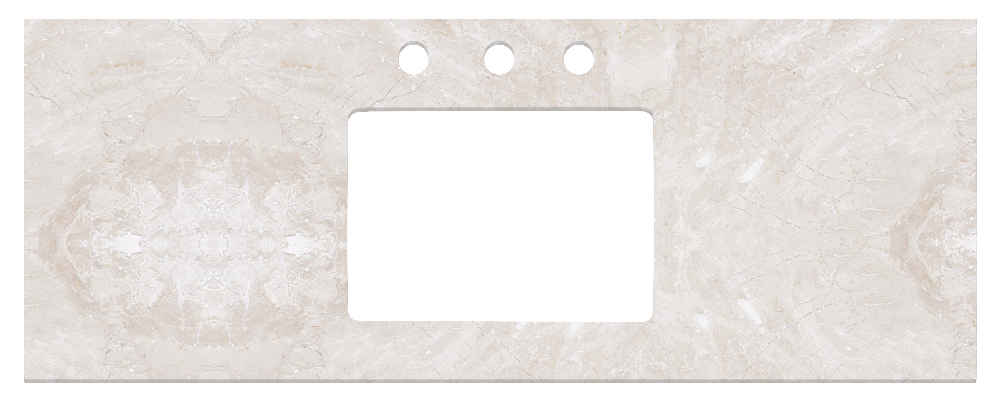 30.5-in. W Floor Mount White Vanity Set For 3H8-in. Drilling Beige Top White UM Sink