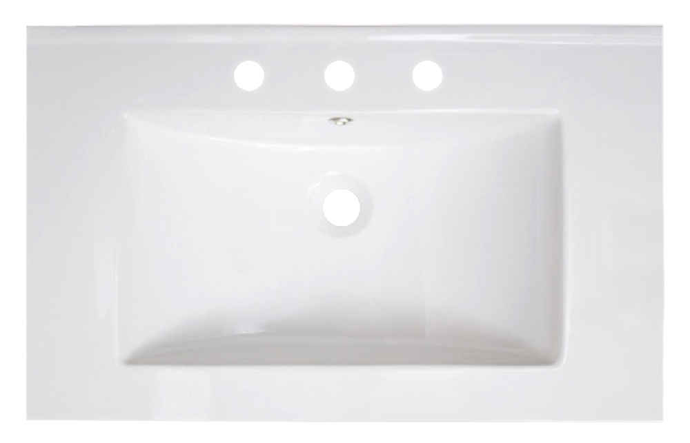 30-in. W Floor Mount White Vanity Set For 3H8-in. Drilling 