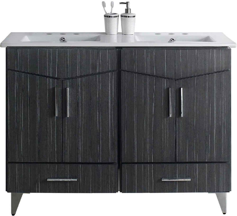 48-in. W Floor Mount Dawn Grey Vanity Set For 3H4-in. Drilling 