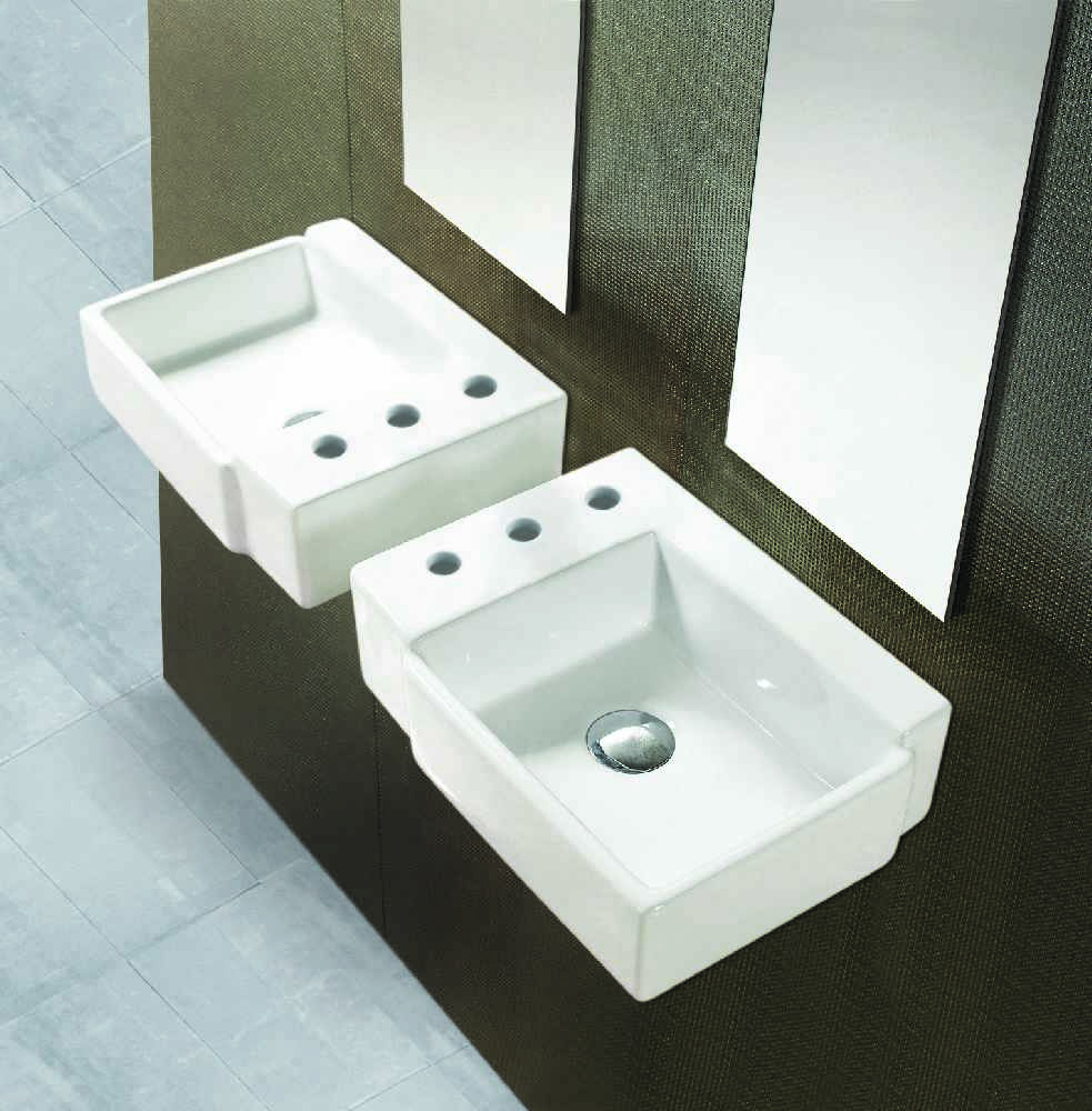 16.25-in. x 11.75-in. Rectangle Bathroom Vessel Sink White Enamel Glaze