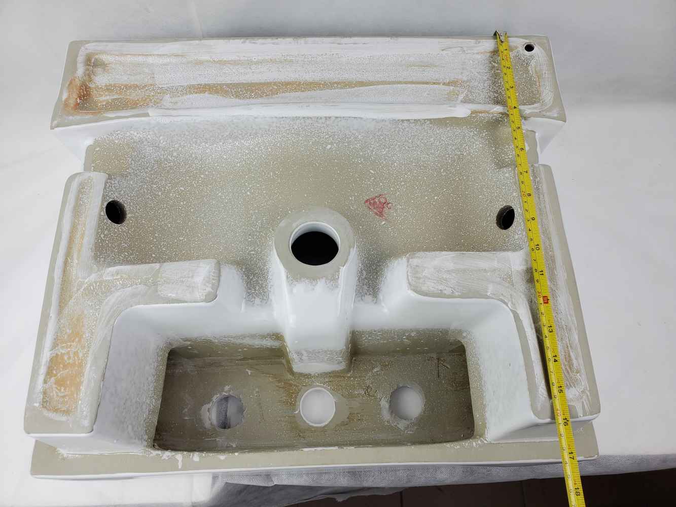 20.75-in. x 17.25-in. Rectangle Bathroom Vessel Sink White Enamel Glaze