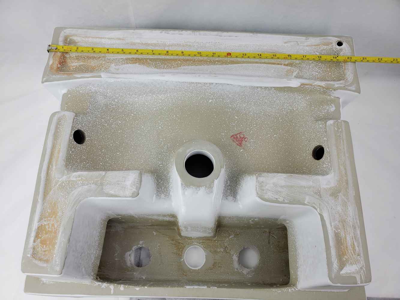 20.75-in. x 17.25-in. Rectangle Bathroom Vessel Sink White Enamel Glaze
