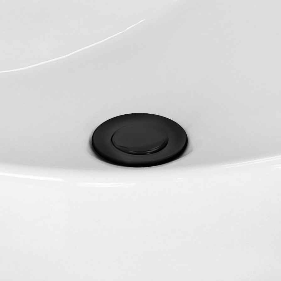 2.6 in. x 2.6 in. No Overflow Bathroom Sink Drain Black Stainless Steel