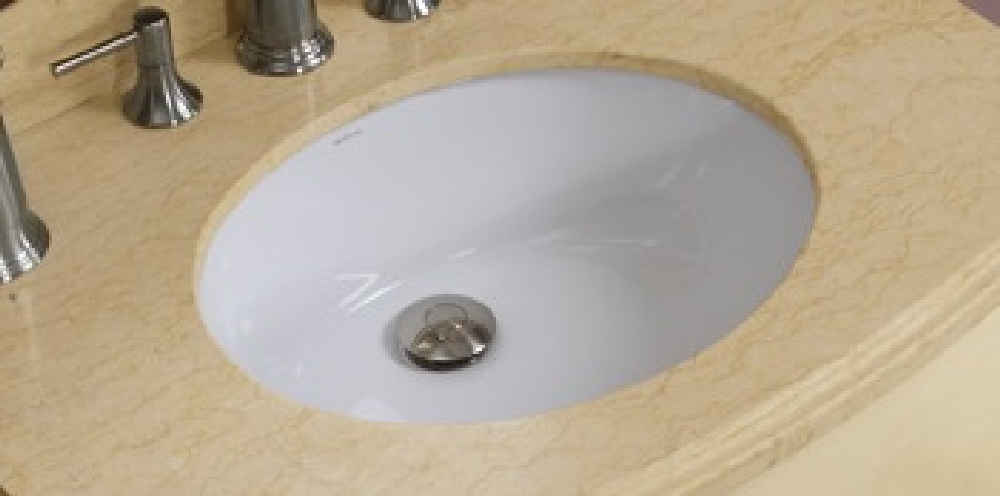 19.5-in. W CUPC Oval Bathroom Undermount Sink Set In White - Oil Rubbed Bronze Hardware
