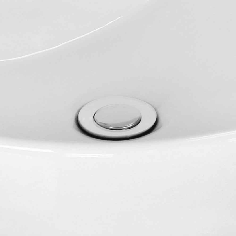19.75-in. W Oval Bathroom Undermount Sink Set In Biscuit - Chrome Hardware - Overflow Drain Incl.