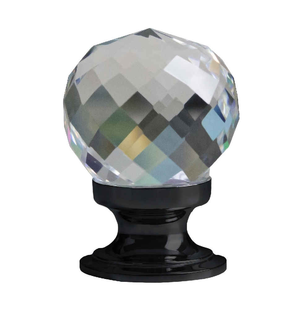 1.25-in. x 1.25-in. Stainless Steel Cabinet Knob In Black