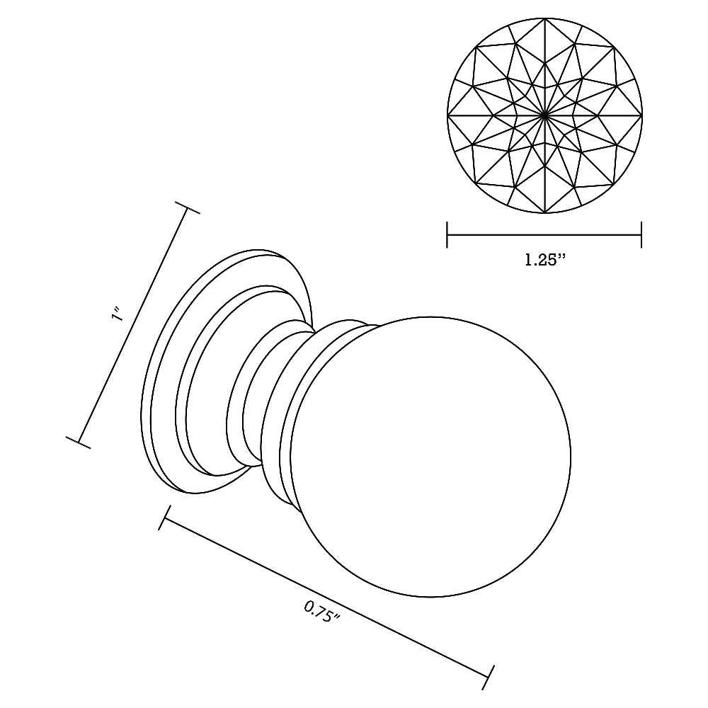 1.25-in. x 1.25-in. Stainless Steel Cabinet Knob In Black