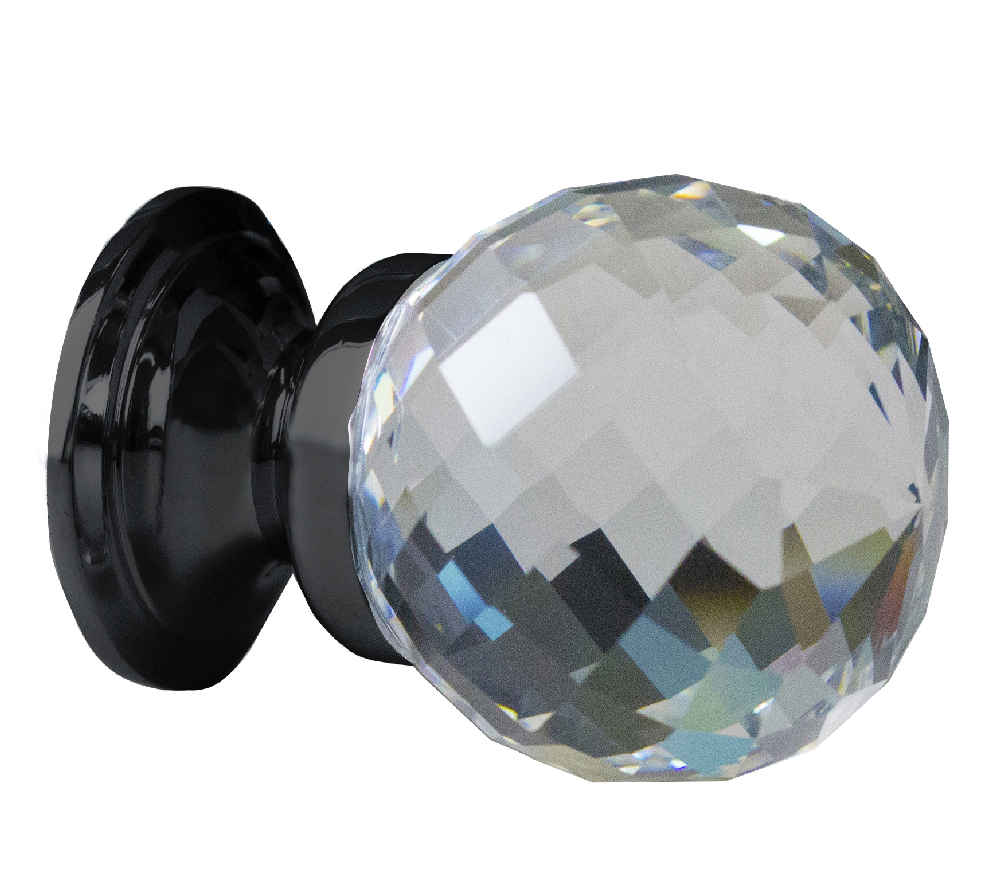 1.25-in. x 1.25-in. Stainless Steel  Cabinet Knob In Black