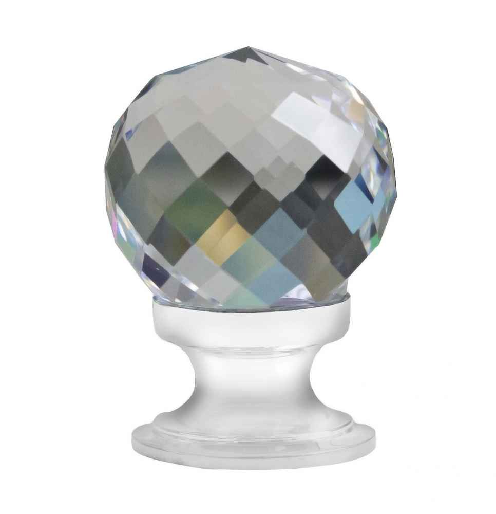 1.25-in. x 1.25-in. Stainless Steel  Cabinet Knob In White
