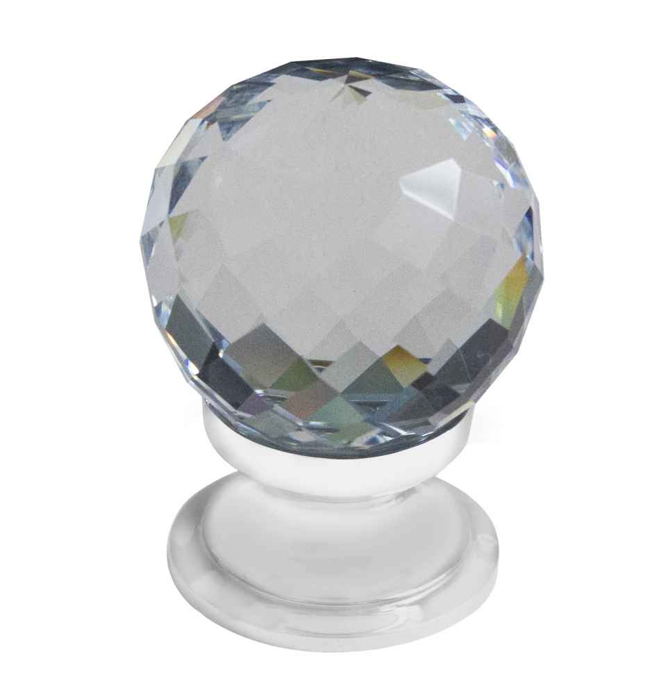 1.25-in. x 1.25-in. Stainless Steel  Cabinet Knob In White